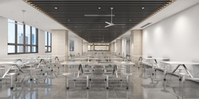 现代食堂3D模型下载